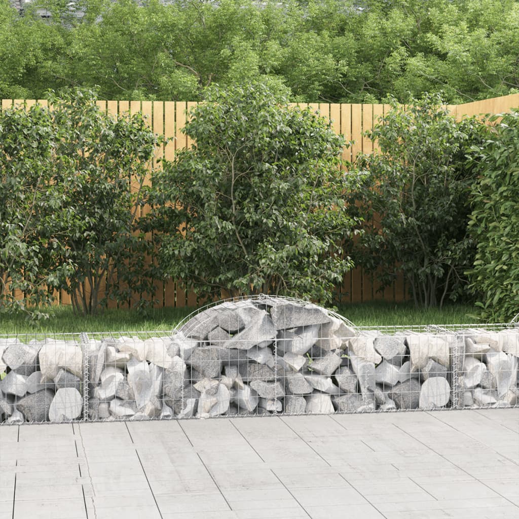 Arched Gabion Baskets 40 pcs 200x50x40/60 cm Galvanised Iron