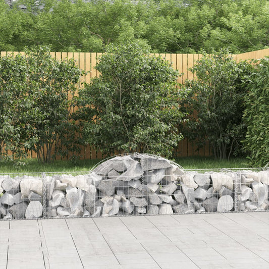 Arched Gabion Baskets 40 pcs 200x50x40/60 cm Galvanised Iron