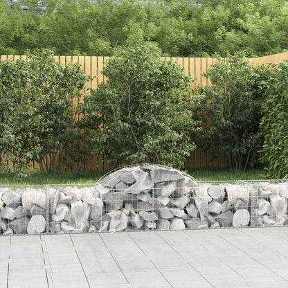 Arched Gabion Baskets 50 pcs 200x50x40/60 cm Galvanised Iron