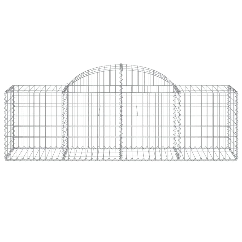 Arched Gabion Baskets 3 pcs 200x50x60/80 cm Galvanised Iron