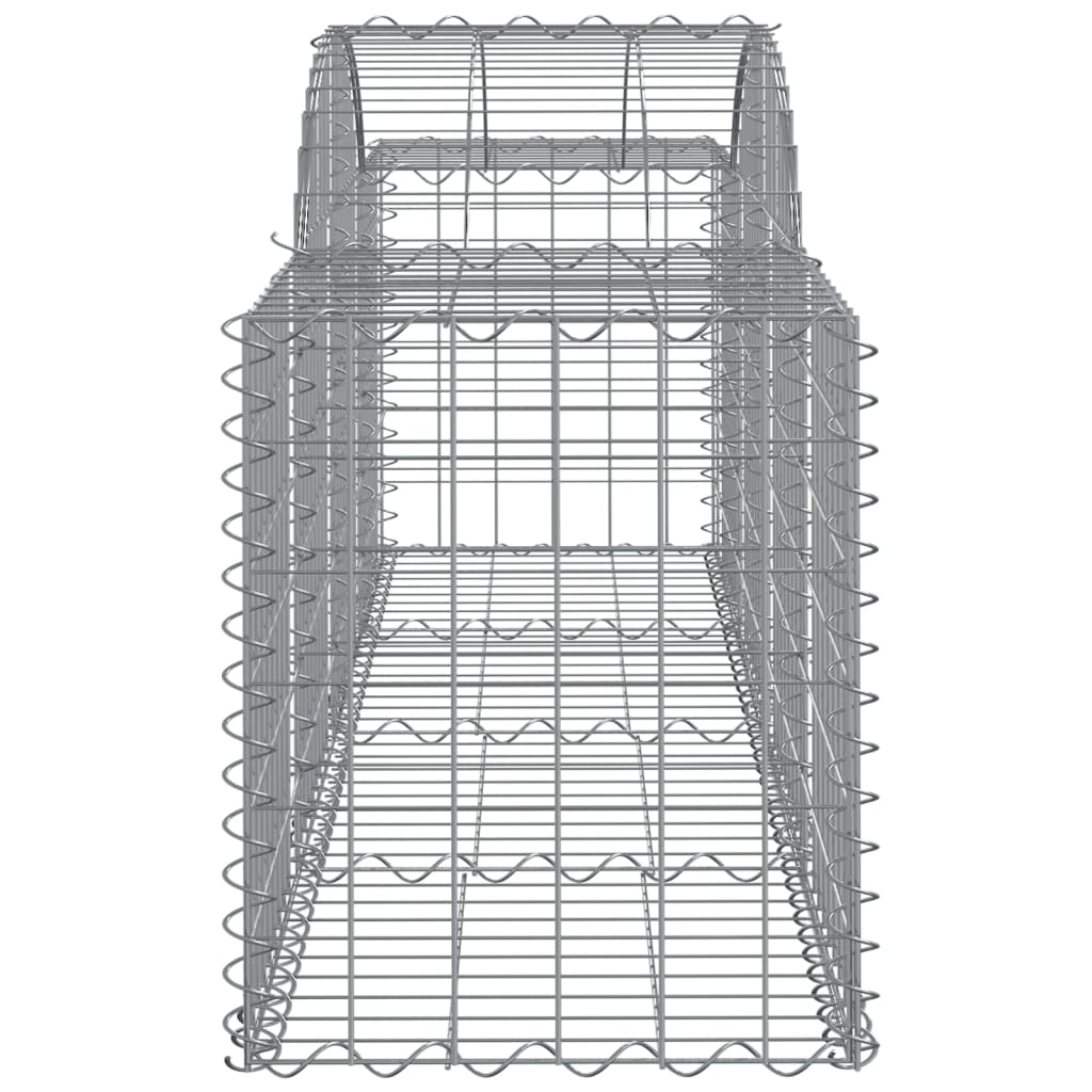 Arched Gabion Baskets 3 pcs 200x50x60/80 cm Galvanised Iron