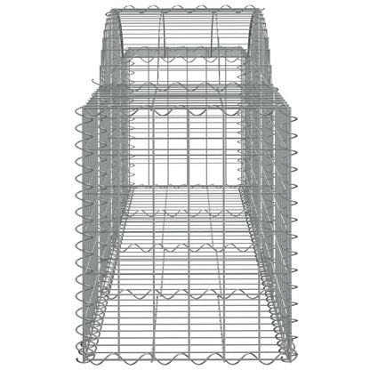 Arched Gabion Baskets 10 pcs 200x50x60/80 cm Galvanised Iron