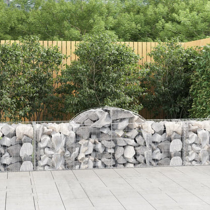 Arched Gabion Baskets 13 pcs 200x50x60/80 cm Galvanised Iron