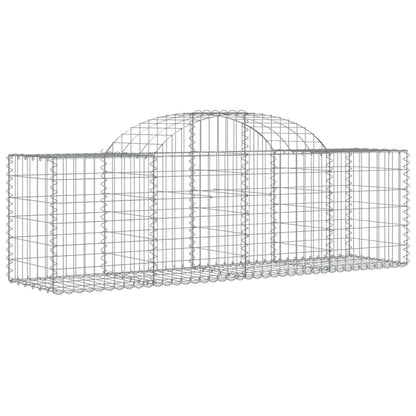 Arched Gabion Baskets 15 pcs 200x50x60/80 cm Galvanised Iron