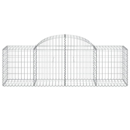 Arched Gabion Baskets 15 pcs 200x50x60/80 cm Galvanised Iron