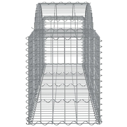 Arched Gabion Baskets 15 pcs 200x50x60/80 cm Galvanised Iron