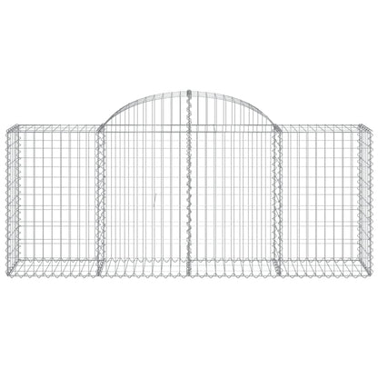 Arched Gabion Baskets 7 pcs 200x50x80/100 cm Galvanised Iron