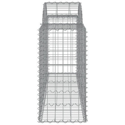Arched Gabion Baskets 7 pcs 200x50x80/100 cm Galvanised Iron