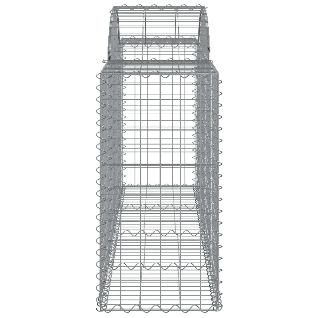 Arched Gabion Baskets 8 pcs 200x50x80/100 cm Galvanised Iron