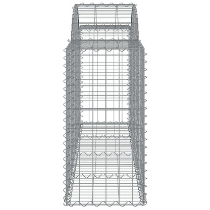 Arched Gabion Baskets 9 pcs 200x50x80/100 cm Galvanised Iron