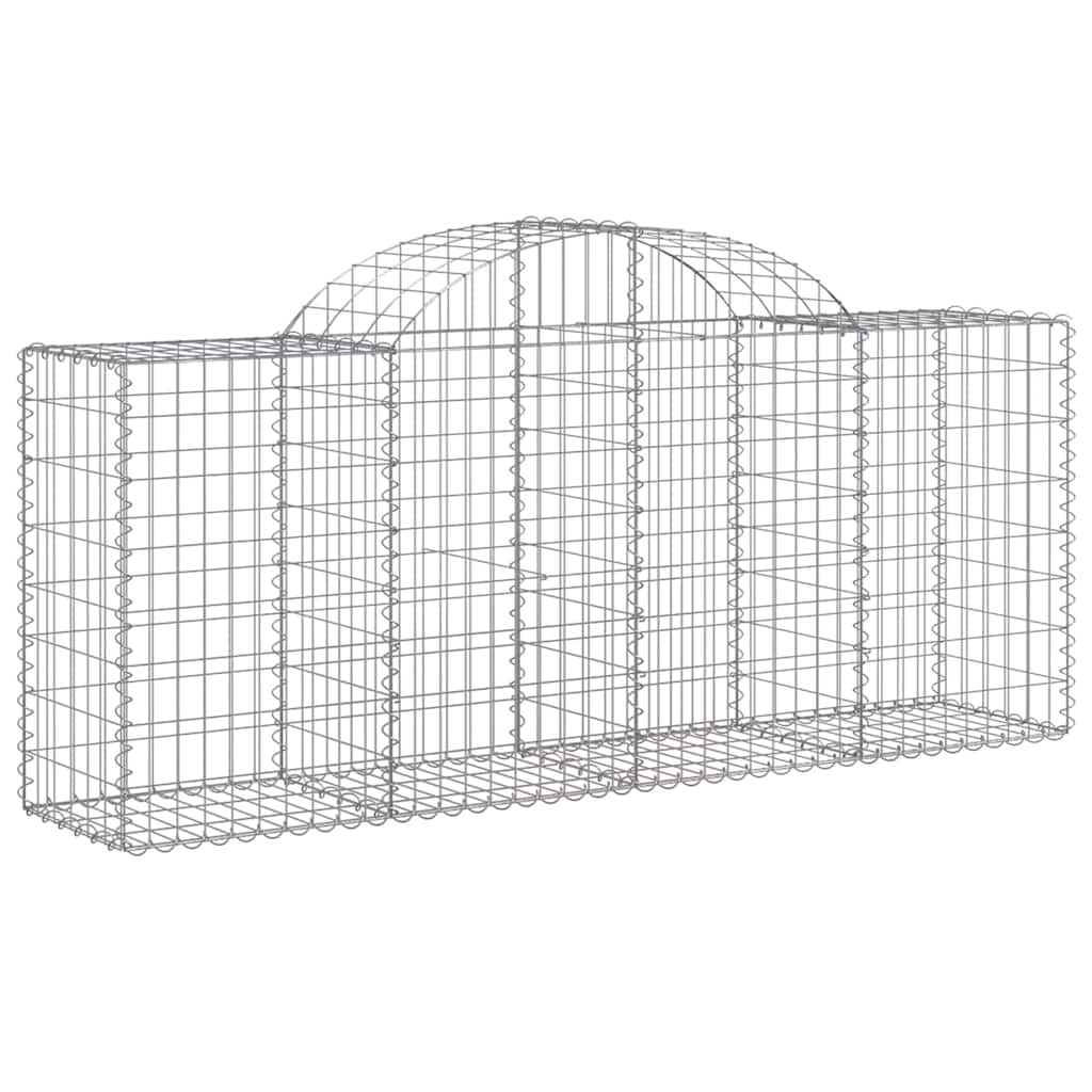 Arched Gabion Baskets 13 pcs 200x50x80/100 cm Galvanised Iron