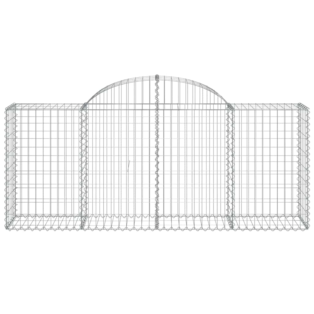 Arched Gabion Baskets 13 pcs 200x50x80/100 cm Galvanised Iron
