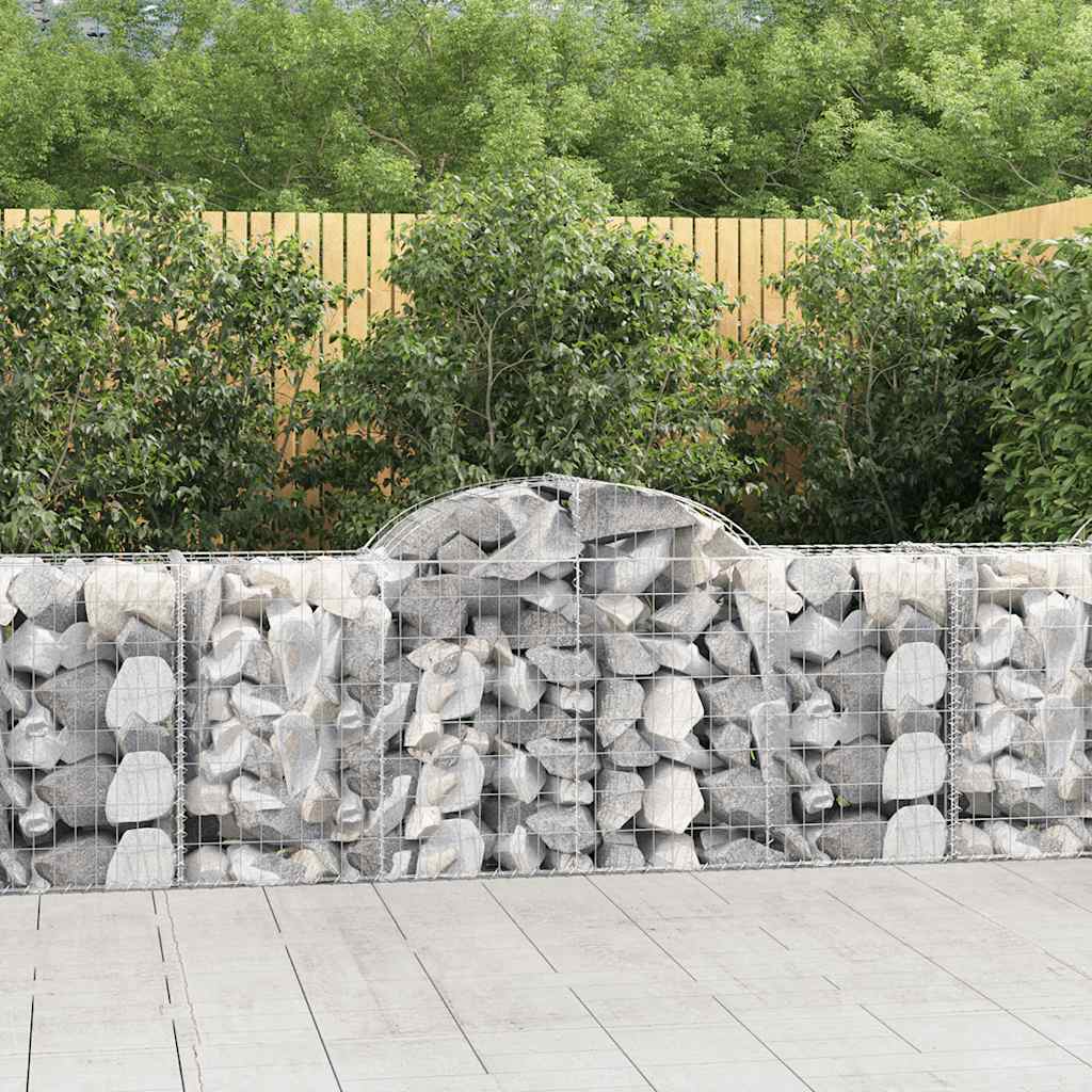 Arched Gabion Baskets 13 pcs 200x50x80/100 cm Galvanised Iron