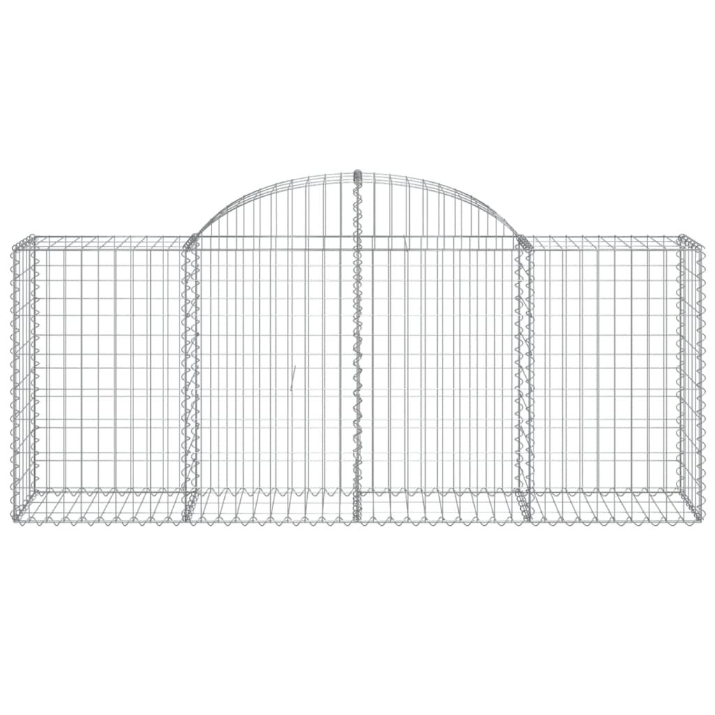 Arched Gabion Baskets 15 pcs 200x50x80/100 cm Galvanised Iron
