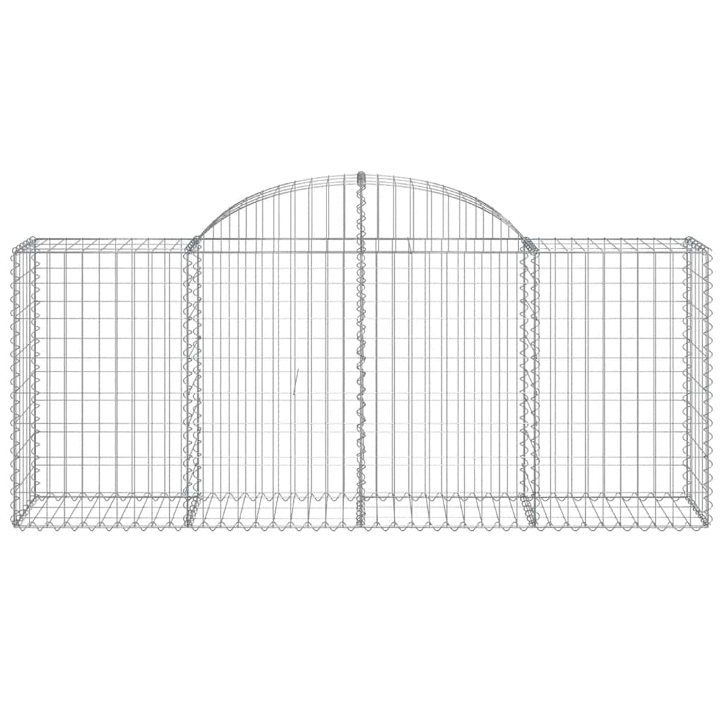 Arched Gabion Baskets 20 pcs 200x50x80/100 cm Galvanised Iron