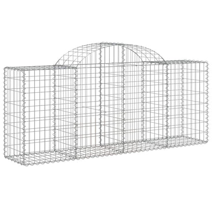 Arched Gabion Baskets 25 pcs 200x50x80/100 cm Galvanised Iron