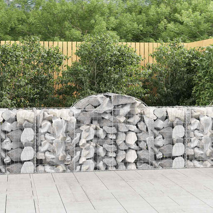 Arched Gabion Baskets 25 pcs 200x50x80/100 cm Galvanised Iron