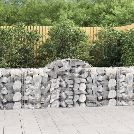 Arched Gabion Baskets 30 pcs 200x50x80/100 cm Galvanised Iron