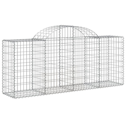 Arched Gabion Baskets 40 pcs 200x50x80/100 cm Galvanised Iron