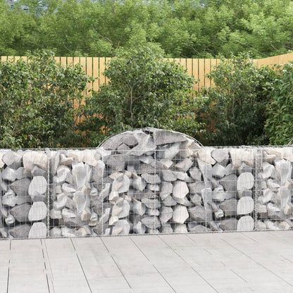 Arched Gabion Baskets 40 pcs 200x50x80/100 cm Galvanised Iron