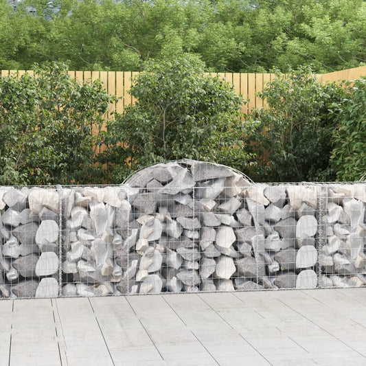 Arched Gabion Baskets 40 pcs 200x50x80/100 cm Galvanised Iron