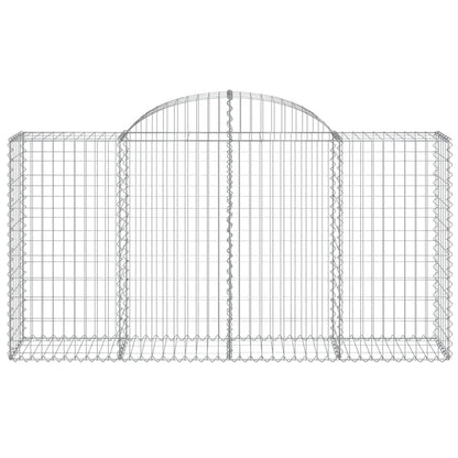 Arched Gabion Baskets 7 pcs 200x50x100/120 cm Galvanised Iron
