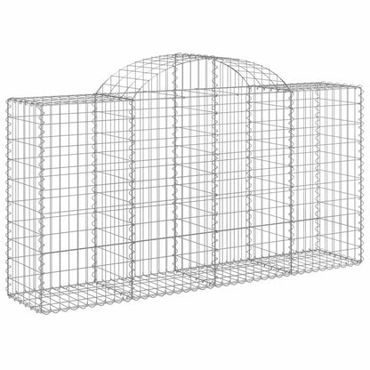Arched Gabion Baskets 8 pcs 200x50x100/120 cm Galvanised Iron