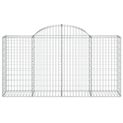 Arched Gabion Baskets 14 pcs 200x50x100/120 cm Galvanised Iron