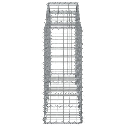 Arched Gabion Baskets 14 pcs 200x50x100/120 cm Galvanised Iron