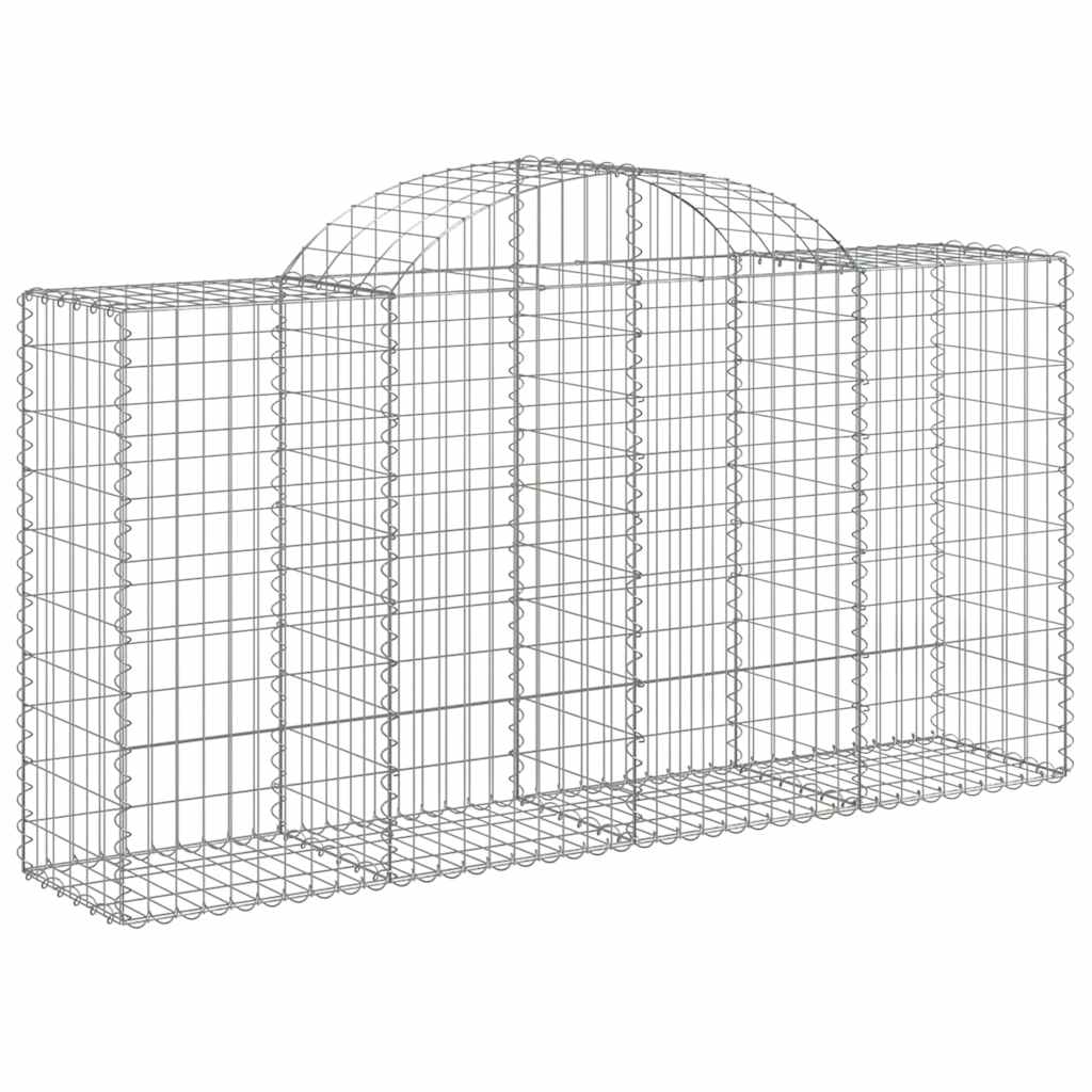 Arched Gabion Baskets 18 pcs 200x50x100/120 cm Galvanised Iron