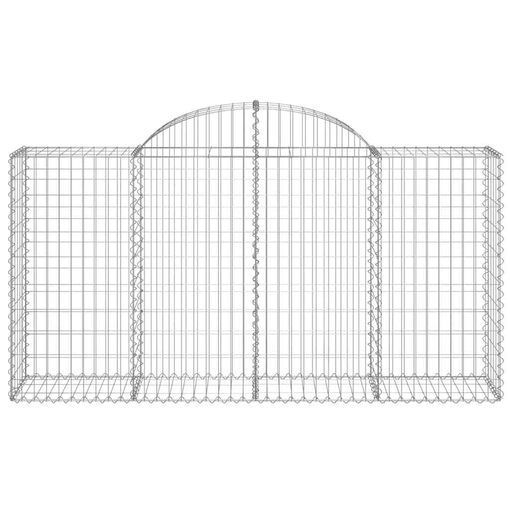 Arched Gabion Baskets 18 pcs 200x50x100/120 cm Galvanised Iron