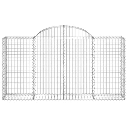 Arched Gabion Baskets 18 pcs 200x50x100/120 cm Galvanised Iron