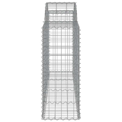 Arched Gabion Baskets 18 pcs 200x50x100/120 cm Galvanised Iron