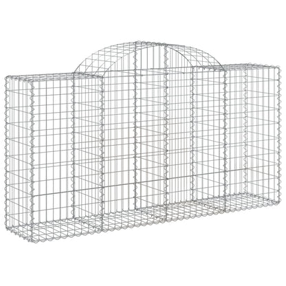 Arched Gabion Baskets 25 pcs 200x50x100/120 cm Galvanised Iron