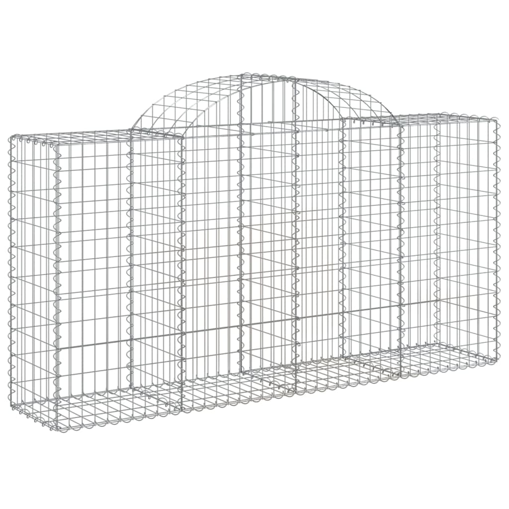 Arched Gabion Baskets 30 pcs 200x50x100/120 cm Galvanised Iron