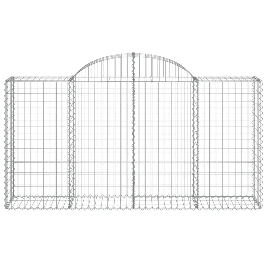 Arched Gabion Baskets 30 pcs 200x50x100/120 cm Galvanised Iron