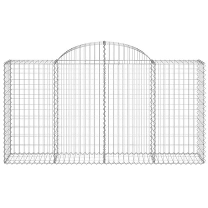 Arched Gabion Baskets 40 pcs 200x50x100/120 cm Galvanised Iron