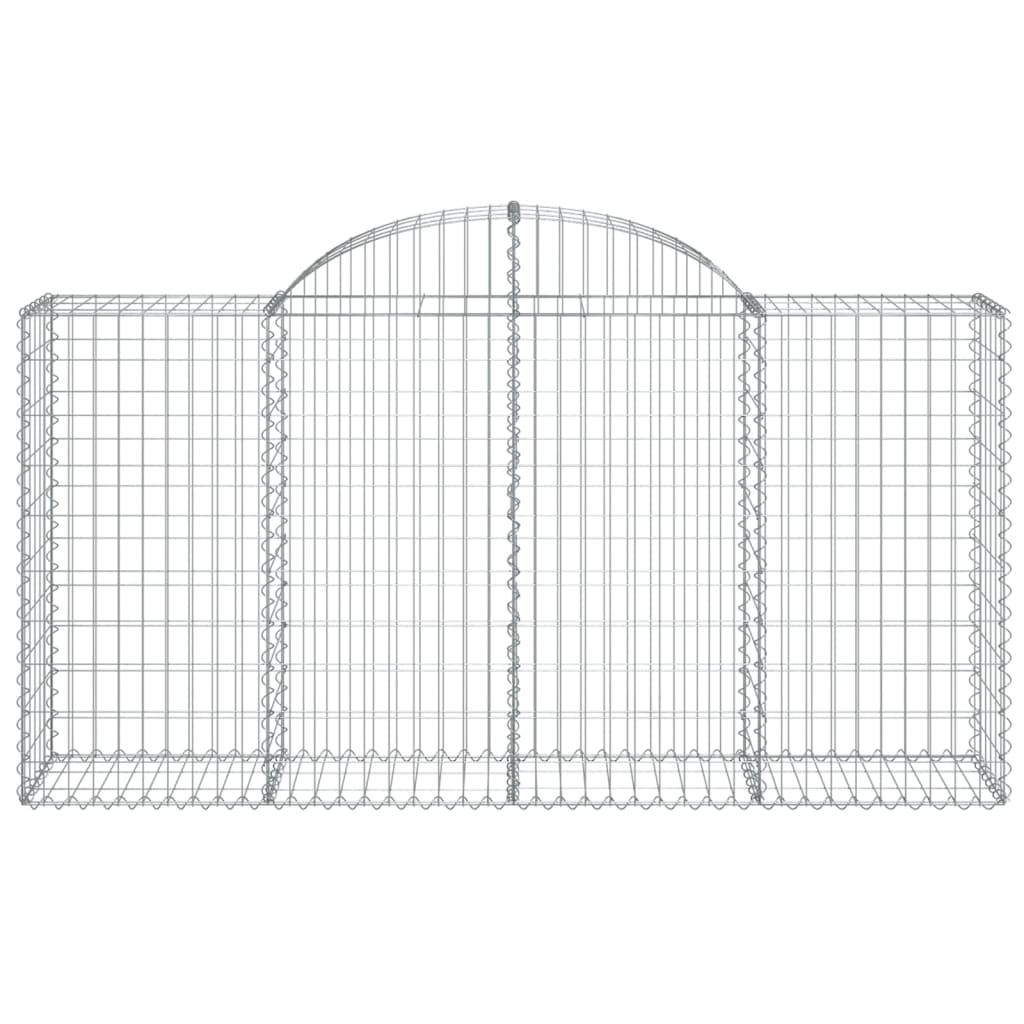 Arched Gabion Baskets 50 pcs 200x50x100/120 cm Galvanised Iron