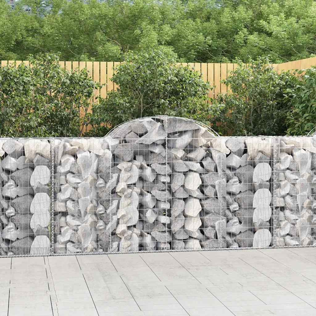 Arched Gabion Baskets 50 pcs 200x50x100/120 cm Galvanised Iron
