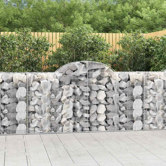 Arched Gabion Baskets 50 pcs 200x50x100/120 cm Galvanised Iron