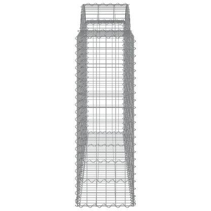 Arched Gabion Baskets 9 pcs 200x50x120/140 cm Galvanised Iron