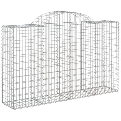 Arched Gabion Baskets 10 pcs 200x50x120/140 cm Galvanised Iron