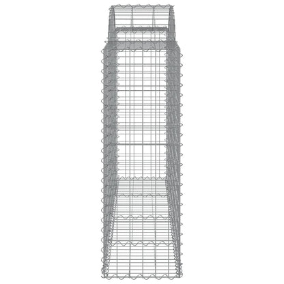 Arched Gabion Baskets 11 pcs 200x50x120/140 cm Galvanised Iron