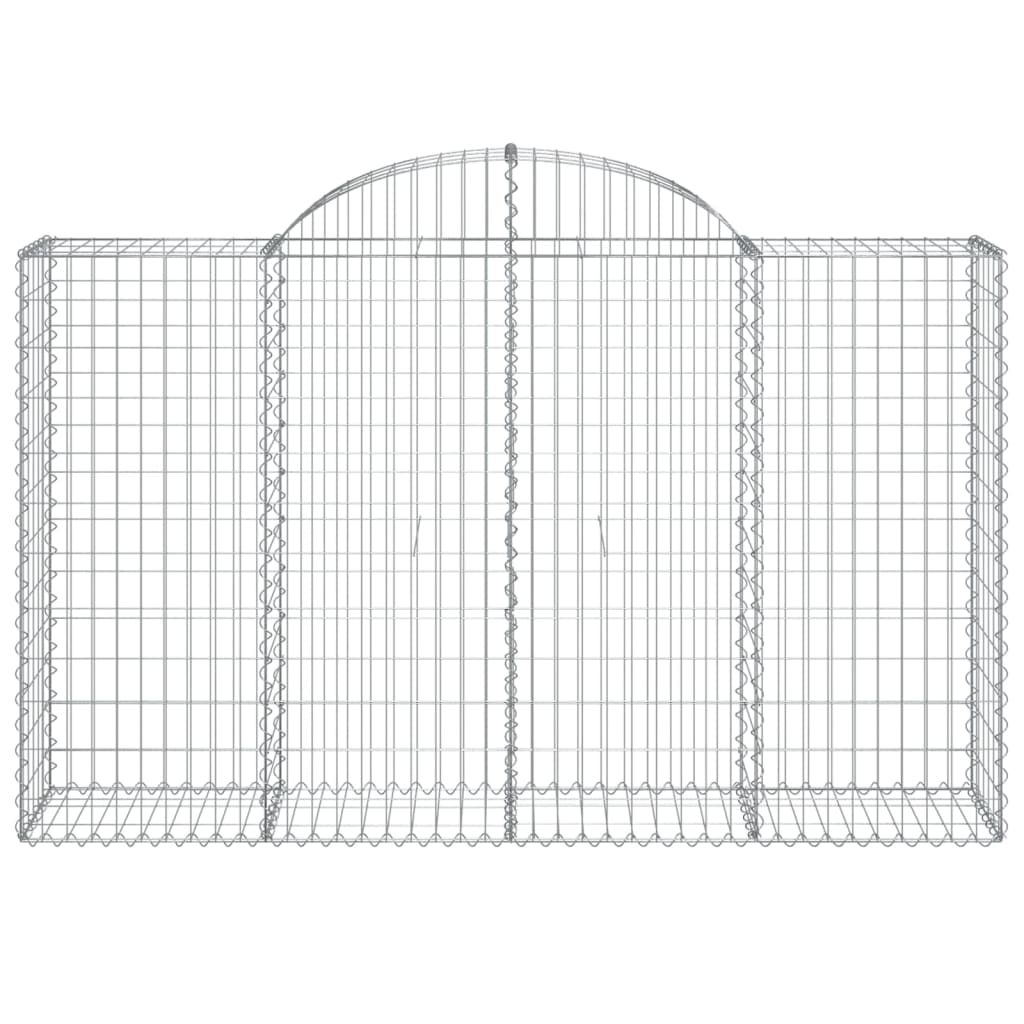 Arched Gabion Baskets 15 pcs 200x50x120/140 cm Galvanised Iron