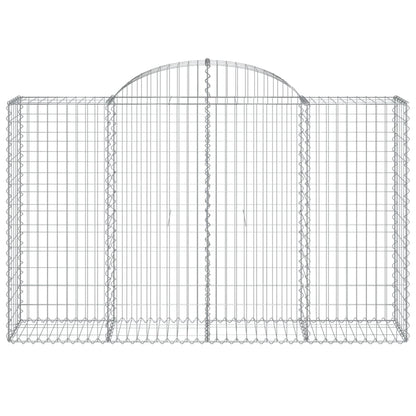 Arched Gabion Baskets 15 pcs 200x50x120/140 cm Galvanised Iron