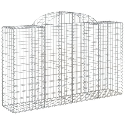 Arched Gabion Baskets 30 pcs 200x50x120/140 cm Galvanised Iron