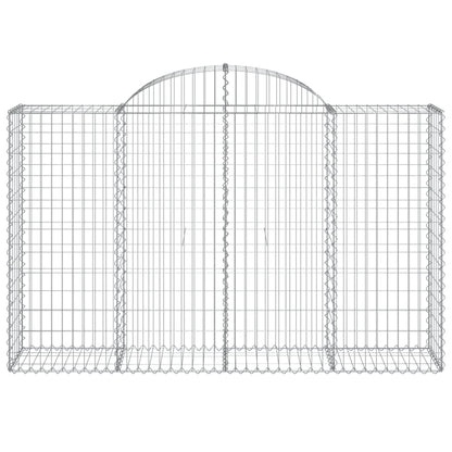 Arched Gabion Baskets 30 pcs 200x50x120/140 cm Galvanised Iron