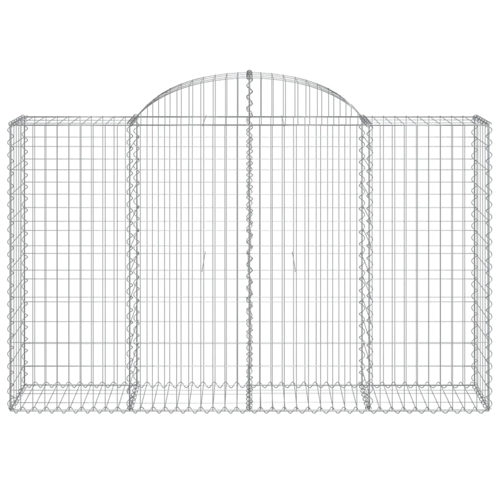 Arched Gabion Baskets 40 pcs 200x50x120/140 cm Galvanised Iron