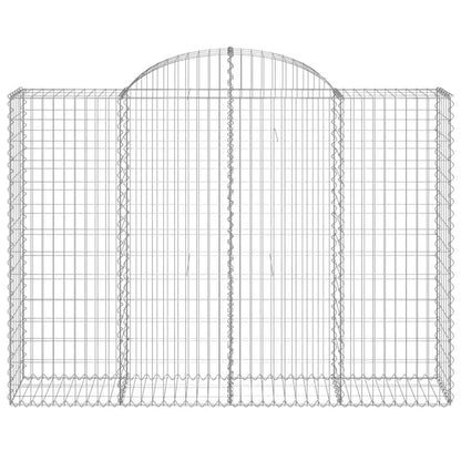 Arched Gabion Baskets 5 pcs 200x50x140/160 cm Galvanised Iron