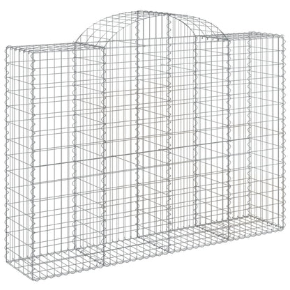 Arched Gabion Baskets 8 pcs 200x50x140/160 cm Galvanised Iron